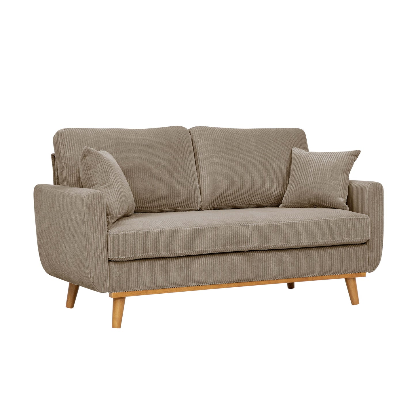 Upholstered Loveseat With Arms And Pillows Home Essentials