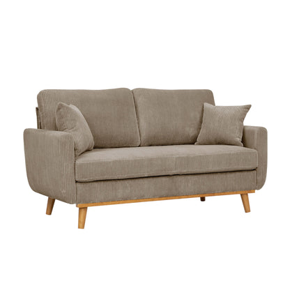 Upholstered Loveseat With Arms And Pillows Home Essentials