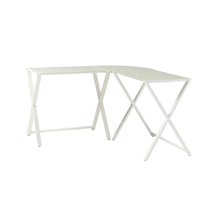 Modern X Leg L Shaped Computer Desk - White Walker Edison