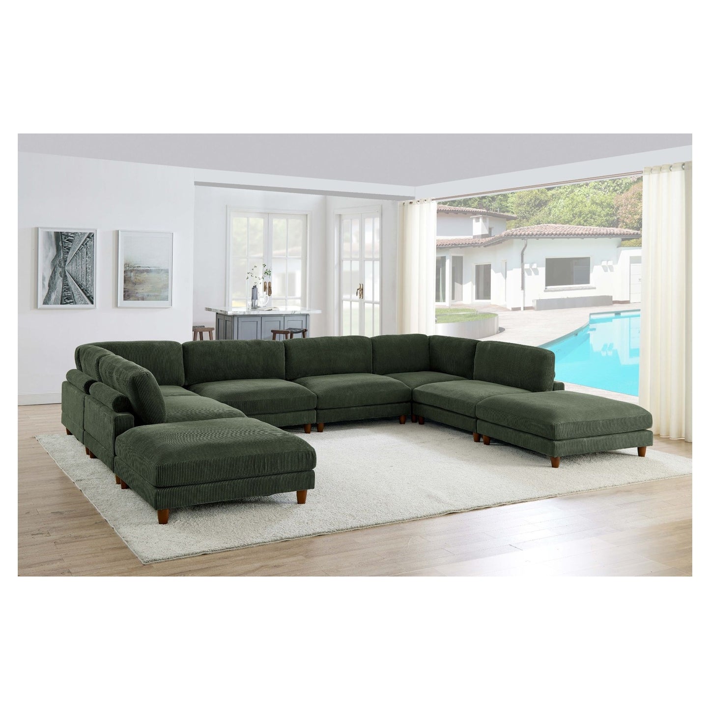 Modern Modular Sectional With Adjustable Back Support Home Essentials