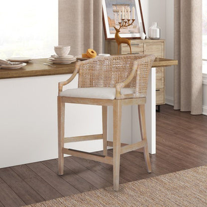 Casual Handcrafted Rattan Counter Stool JLA