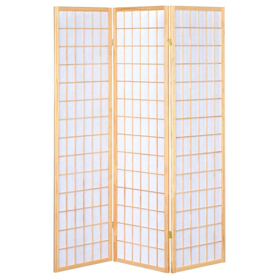 Carrie - 3-Panel Room Divider Folding Shoji Screen CoasterEveryday