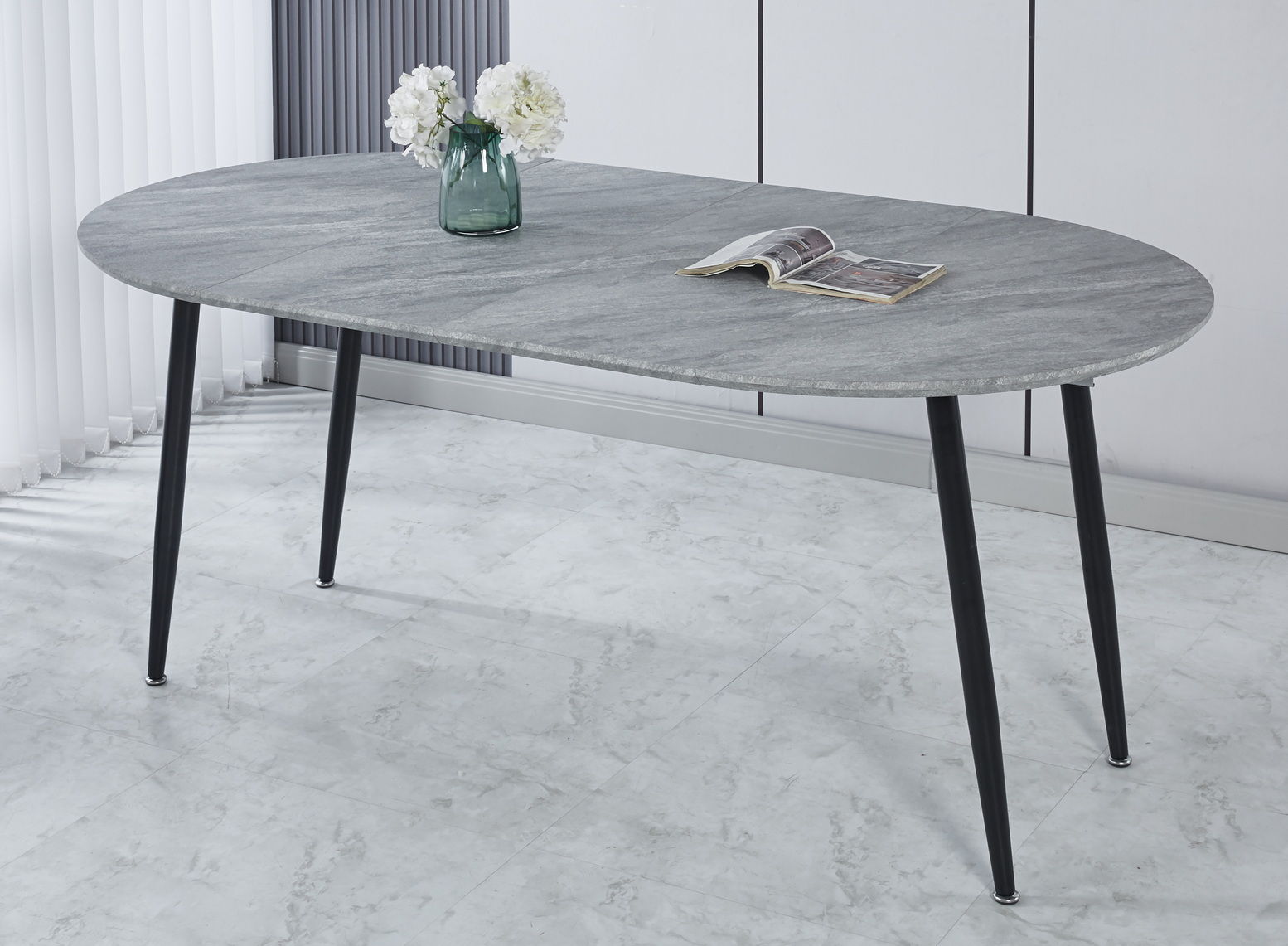Extensible Table, Dining Table, Office Table, Coffee Table Metal Leg Home Essentials