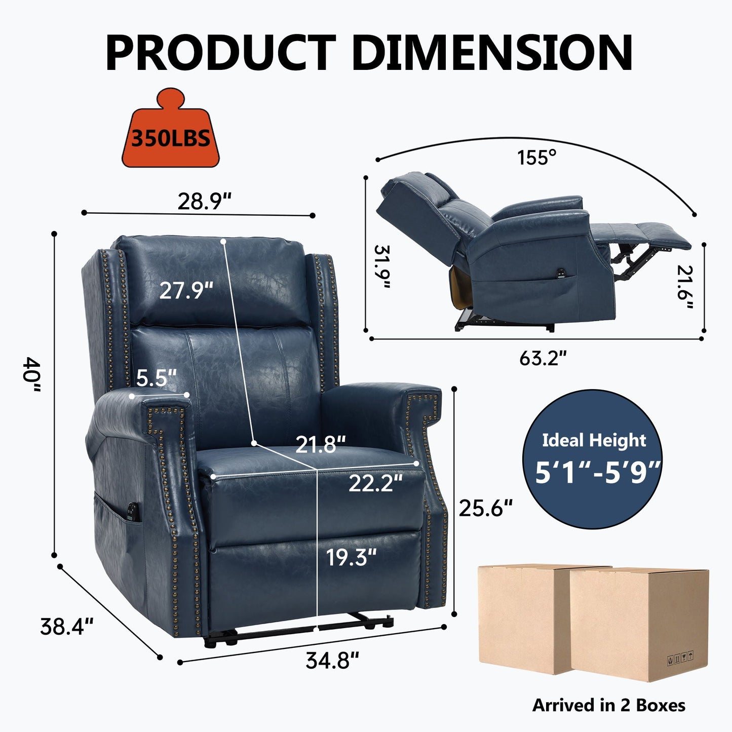 Manual Recliner Chair With Heavy Duty Motion Mechanism, 8 Vibrating Nodes And 3 Massage Modes For Living Room Home Essentials