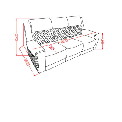 Alicia - Reclining Sofa - Gray / Black Global Furniture USA