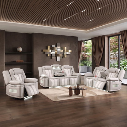 Cruiser - Power Reclining Set With LED Lighting Matrix Furniture Group