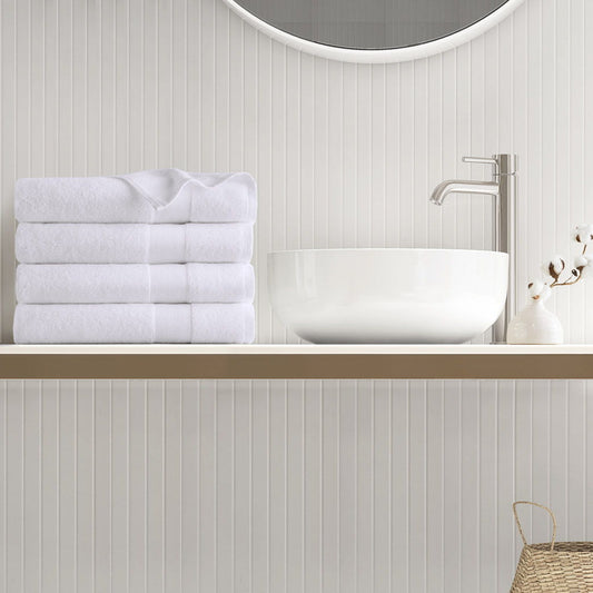 Premium 500GSM Turkish Cotton Plush Towel Set - White Super Listing