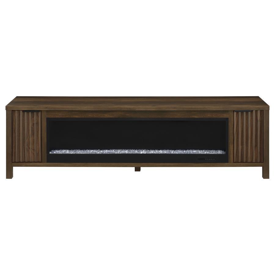 Carey - 79" TV Stand Fireplace Media Console - Dark Pine Coaster Fine Furniture