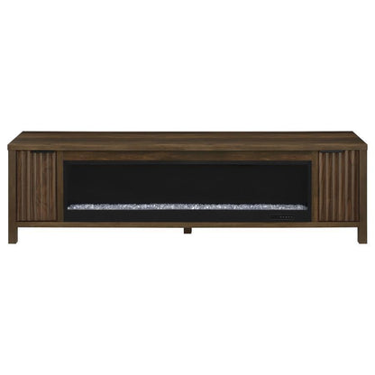 Carey - 79" TV Stand Fireplace Media Console - Dark Pine Coaster Fine Furniture