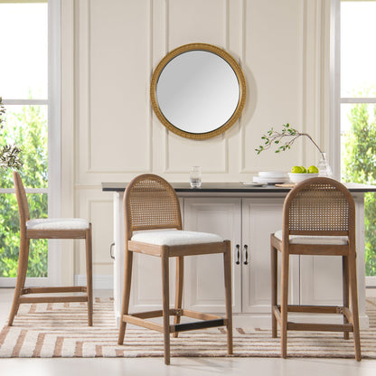 Panama - Curved Back Cane Counter Stool (Set of 2) Jennifer Taylor Home