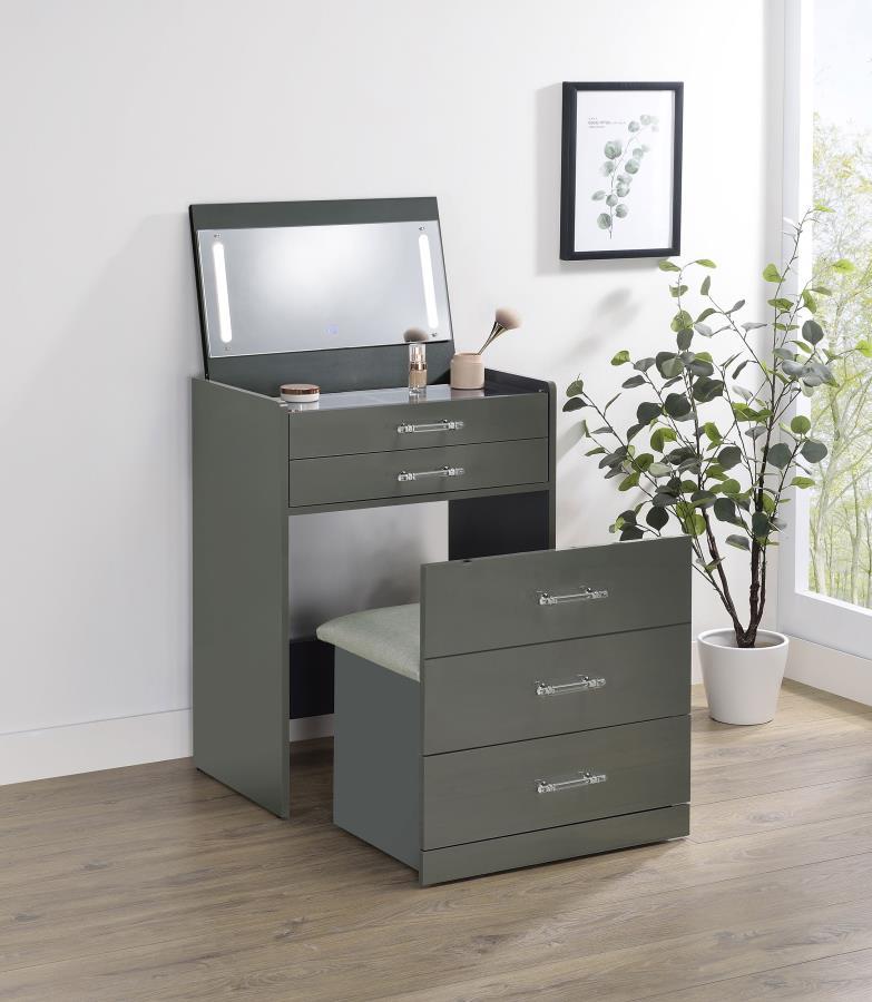 Danbury - 3-Drawer Makeup Vanity & Stool Set Coaster Fine Furniture