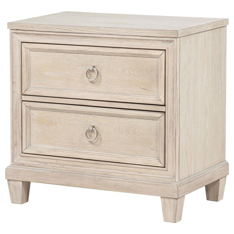 Pembroke - 2-Drawer Nightstand Bedside Table - Washed Oak Coaster Fine Furniture