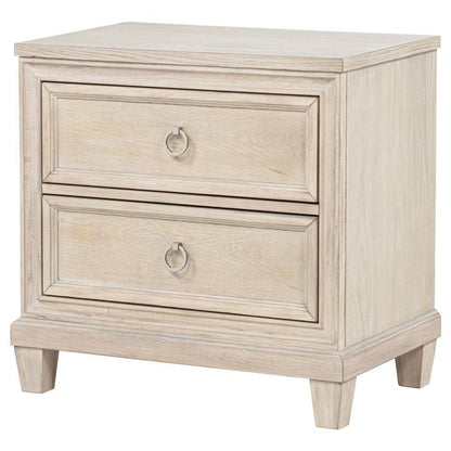 Pembroke - 2-Drawer Nightstand Bedside Table - Washed Oak Coaster Fine Furniture