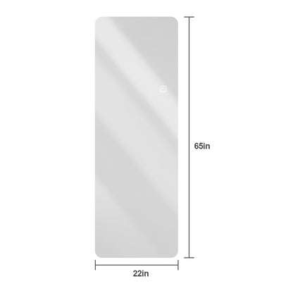 Wall Mounted Full Body Mirror With Dimming Lights Glass - Silver Daily Nest
