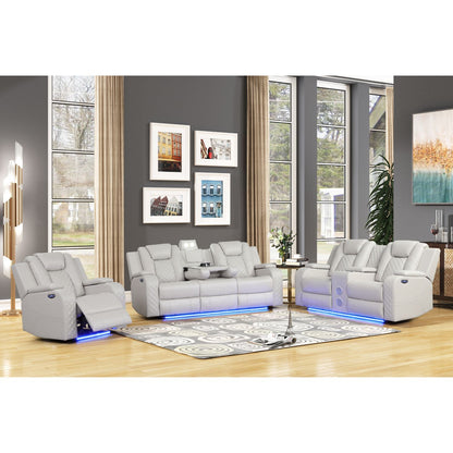 Benz - Power Recliner Set With LED Lighting And USB Charging Matrix Furniture Group