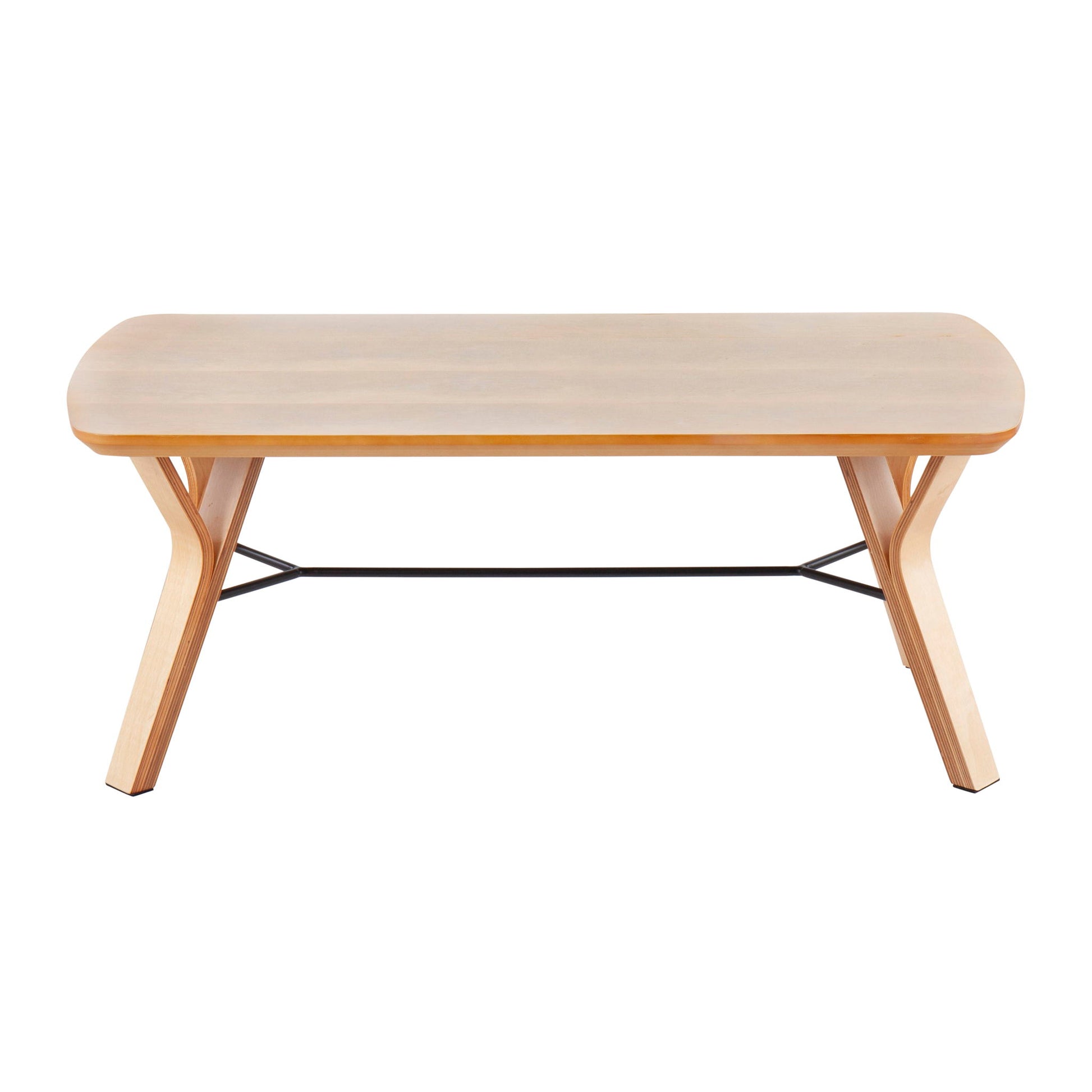 Folia - Mid-Century Modern Bench - Natural Lumi Source