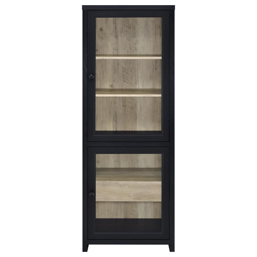 Denison - 67" 2-Door Media Tower Storage Cabinet - Black Coaster Fine Furniture