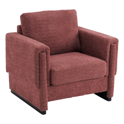 Upholstered Accent Armchair With Square Arm Hearth and Haven