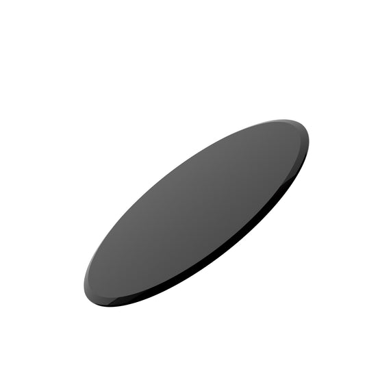 24" Round Tempered Glass Table Top Clear Glass Beveled Polished Edge Home Essentials