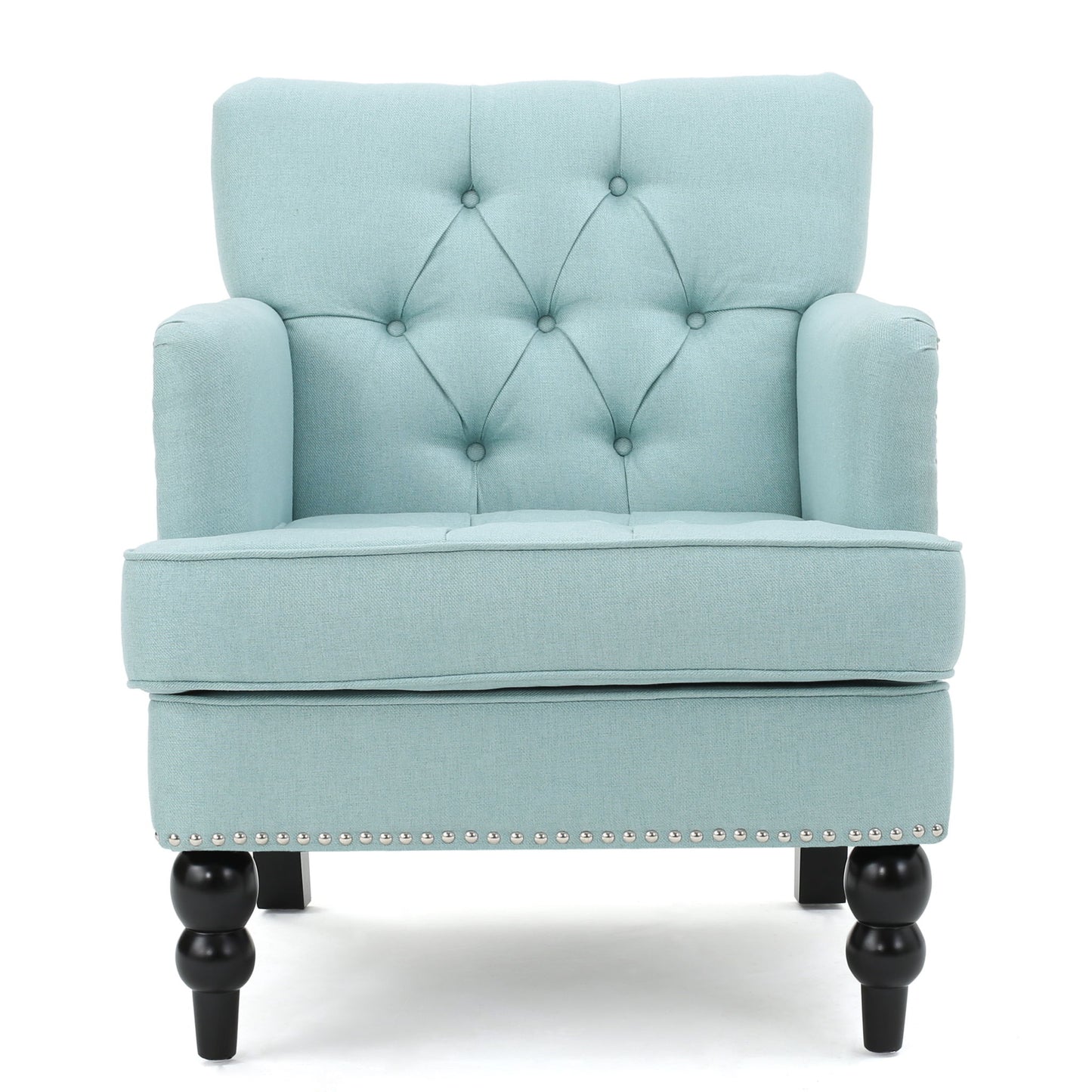 Harrison - Tufted Club Chair With Button Tufted Back And Birch Wood Legs Noble House