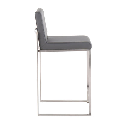 Fuji - Contemporary High Back Counter Stool, Functional Design Lumi Source