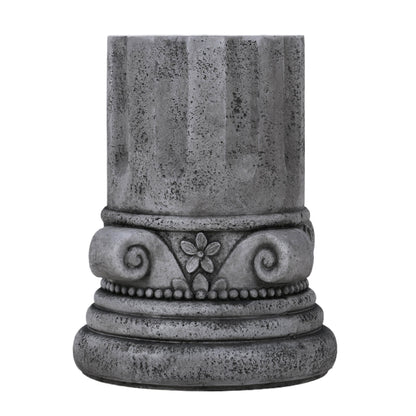 Outdoor End Table, Round Side Table For Patio And Garden - Antique Grey Home Essentials