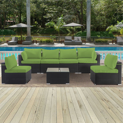 Cushion Covers For 7 Piece Wicker Sectional Sofa, 14 Pack Seat And Back Slipcovers With Zipper Home Essentials
