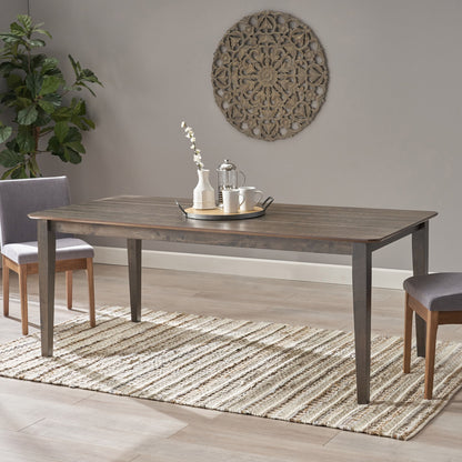 Farmhouse Charm Dining Table With Square Leg Noble House