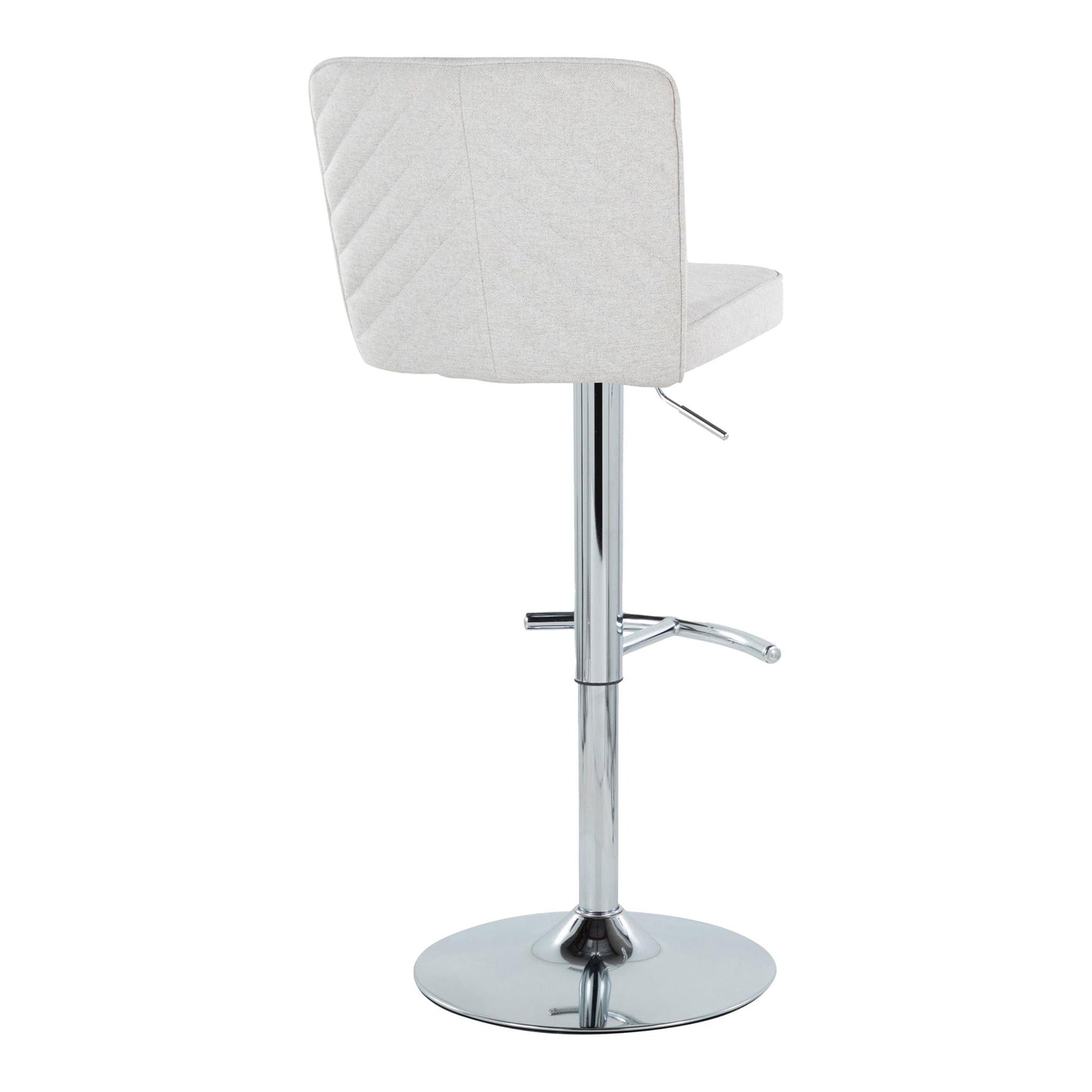 Henry - Contemporary Adjustable Barstool With Swivel & Rounded T Footrest (Set of 2) Lumi Source