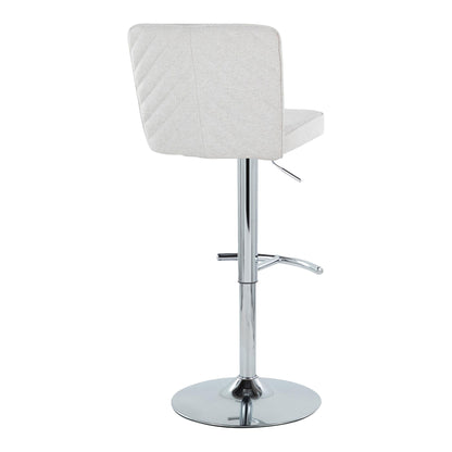 Henry - Contemporary Adjustable Barstool With Swivel & Rounded T Footrest (Set of 2) Lumi Source