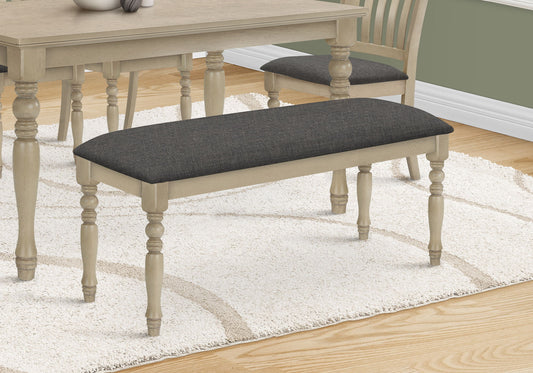 Bench, Rectangular, Upholstered, Transitional - Gray 8th Street