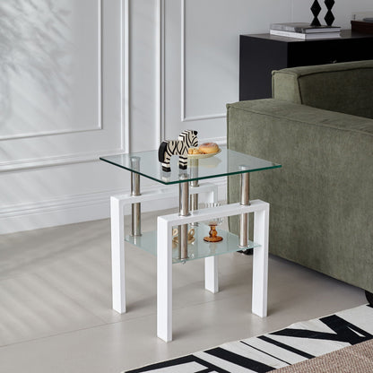 Tempered Glass Table With Storage Home Essentials