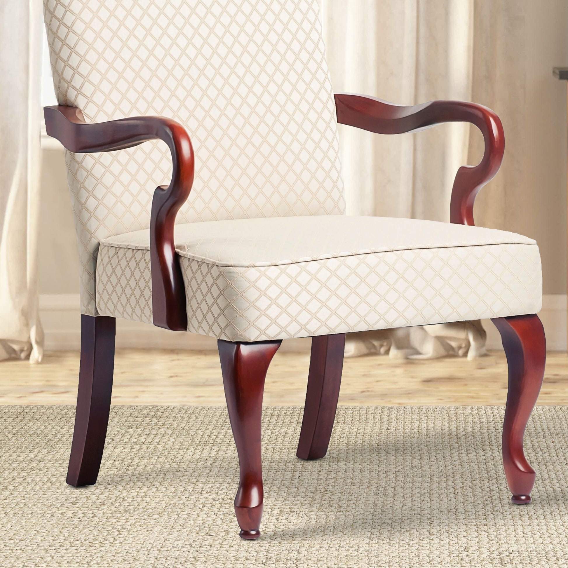 Delaney - Elegant Gooseneck Arm Chair With High Back Ridgecrest Home