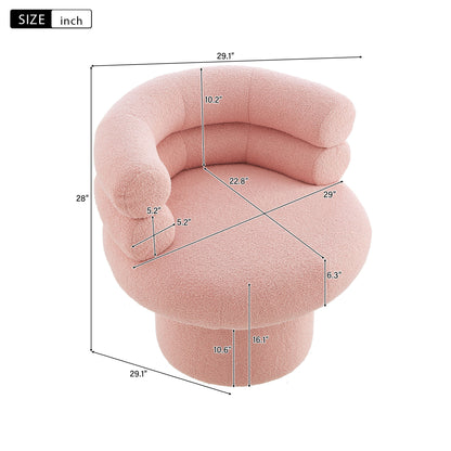 Round Swivel Accent Chair For Living Room Noble House