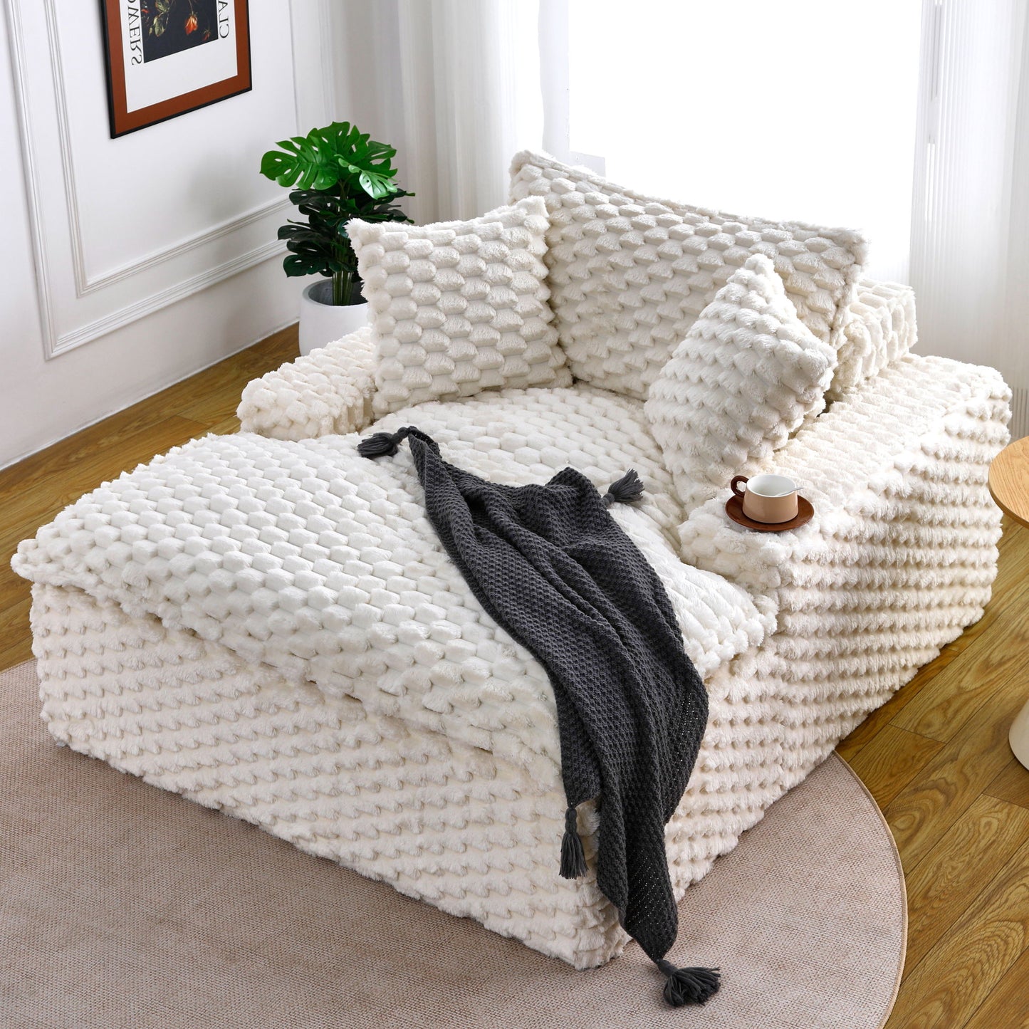 Harbor - Luxury Sofa Turtle Fleece Fabric Home Essentials