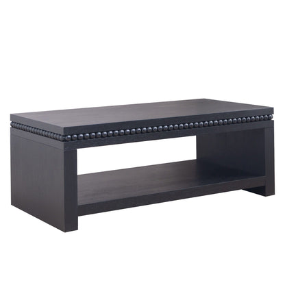 Modern Coffee Table With Beaded Trim Home Essentials