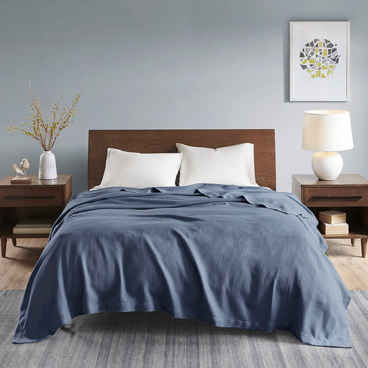 Twin Egyptian Blanket - Blue Madison Park