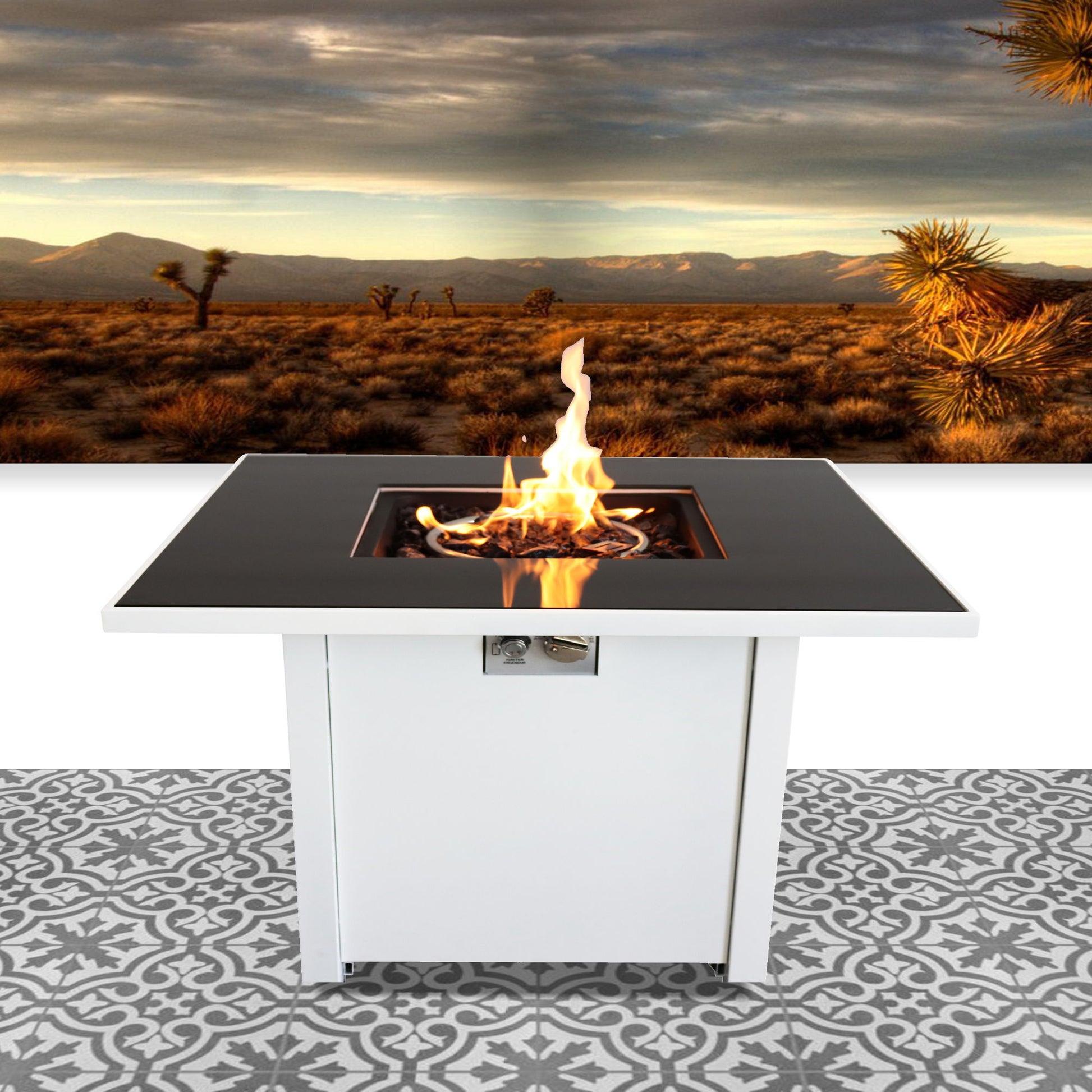 Powdercoated Fire Pit With Top LSI Patio Furniture