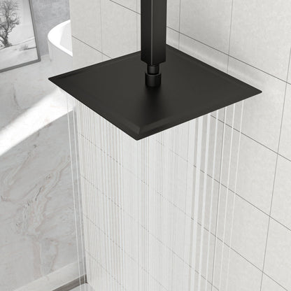 Modern 10" Square Rainfall Shower Head & Stainless Steel Wall Or Ceiling Mount Luxury Spa Shower Panel Daily Nest
