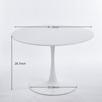 Tulip Dining Table For 4 - 6 People - White Home Essentials