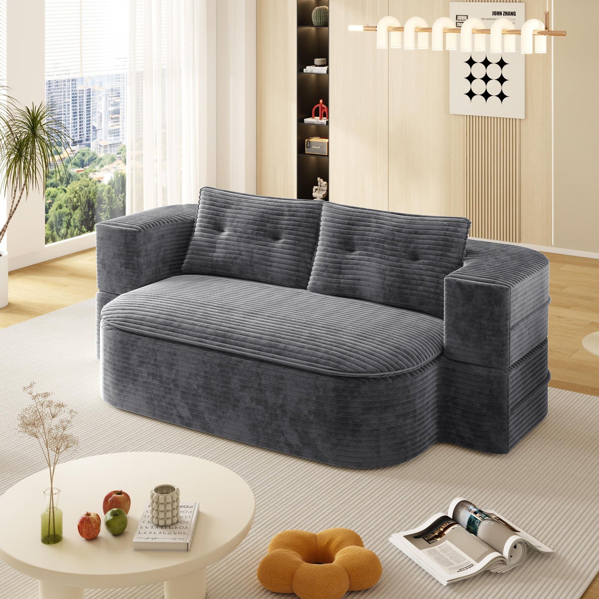 Convertible Floor Sofa Bed With Multi Functional Blanket Home Essentials