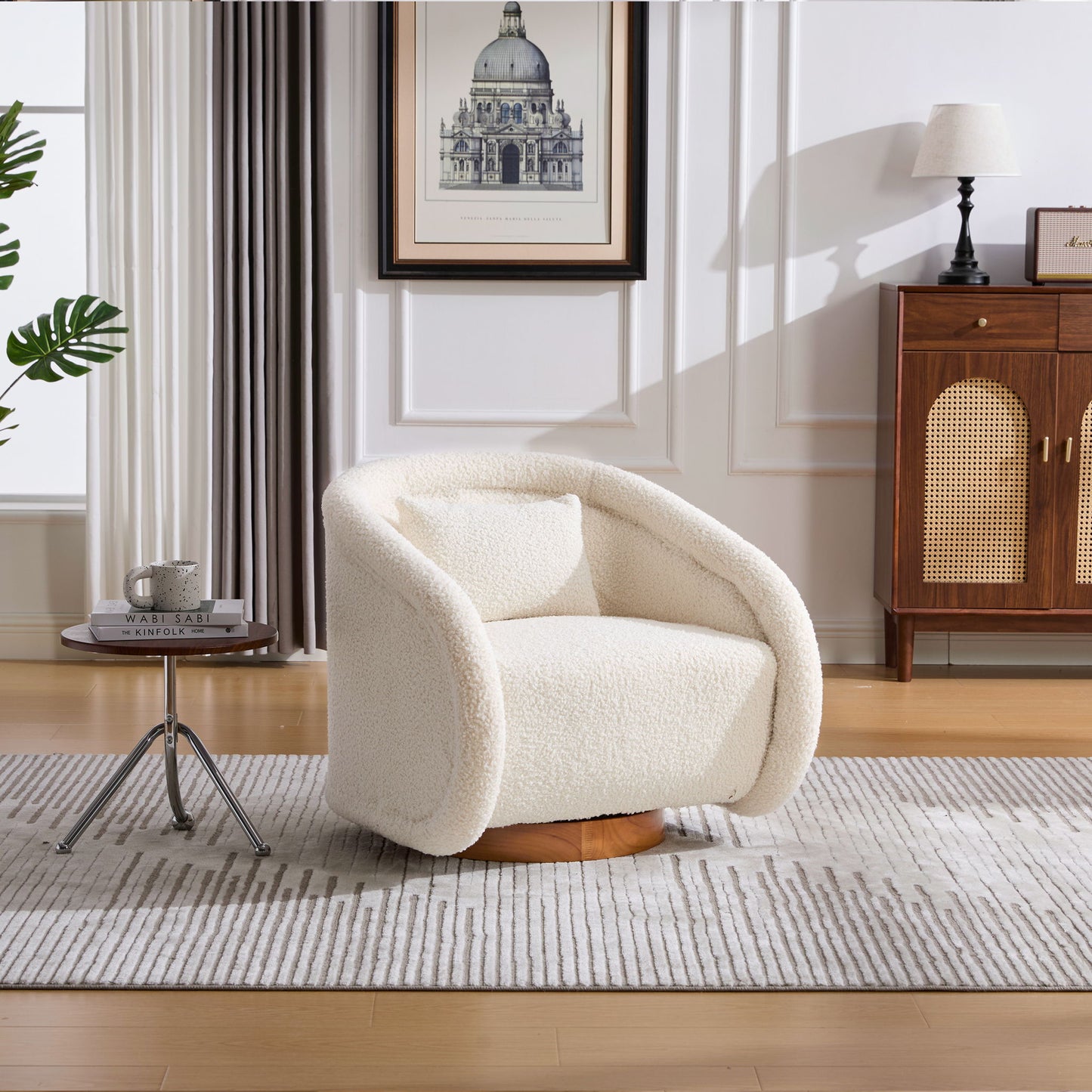 Swivel Accent Chair With 360 Degree Rotating Home Essentials