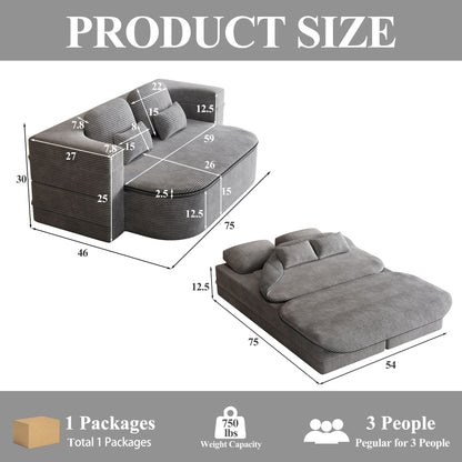 2 In 1 Foldable Sofa Bed With Multi Functional Blanket Home Essentials