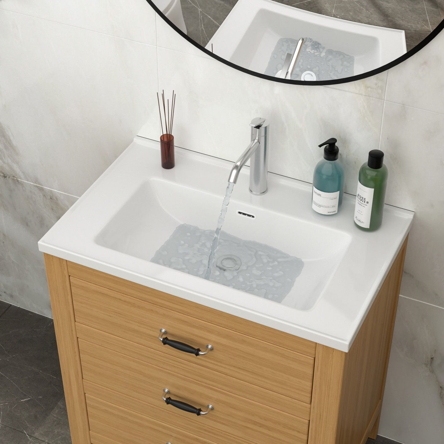 Modern Rectangular Vanity Top With Overflow For Bathroom Daily Nest
