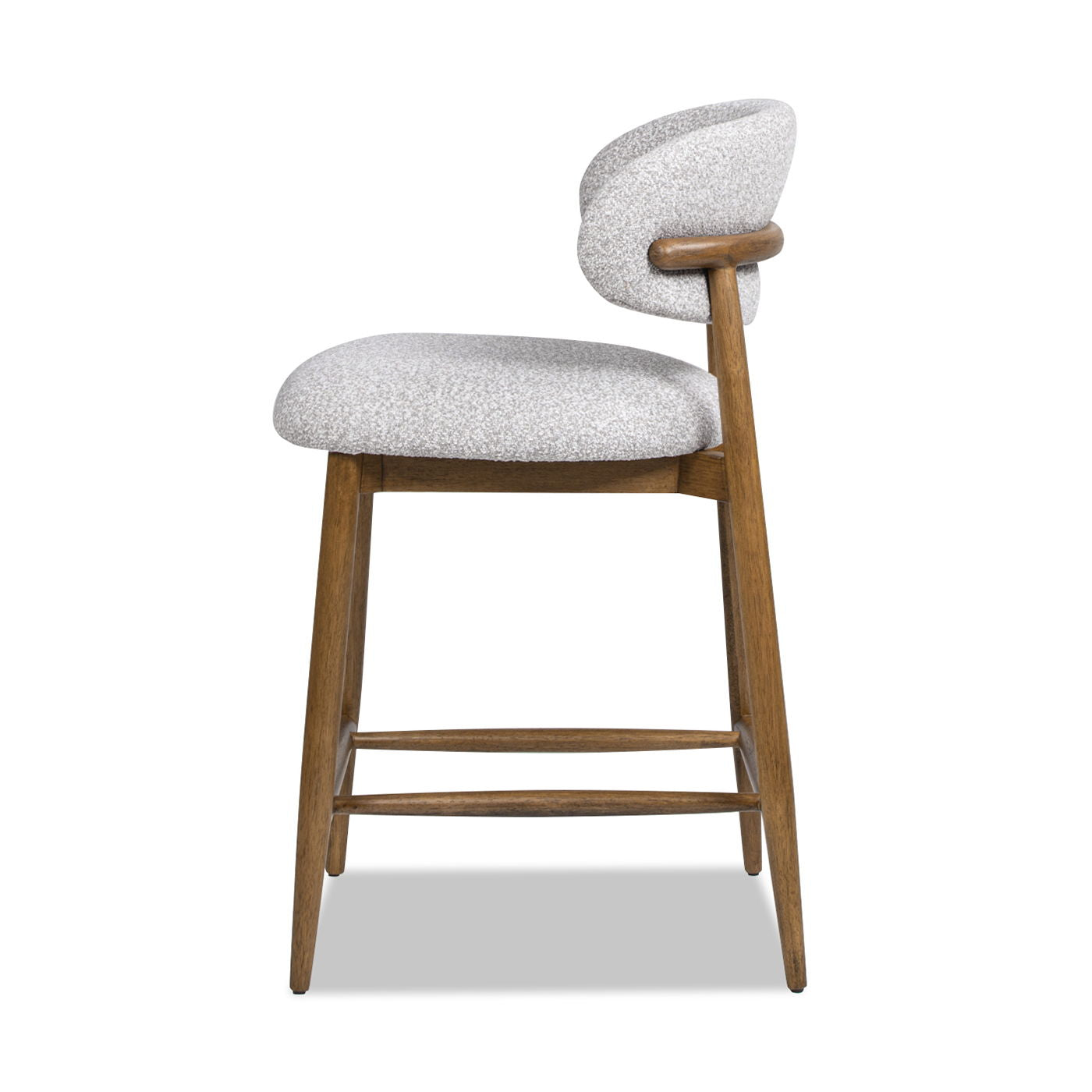 Locke - Modern Upholstered Counter Stool With Frame - Salt / Pepper Jennifer Taylor Home