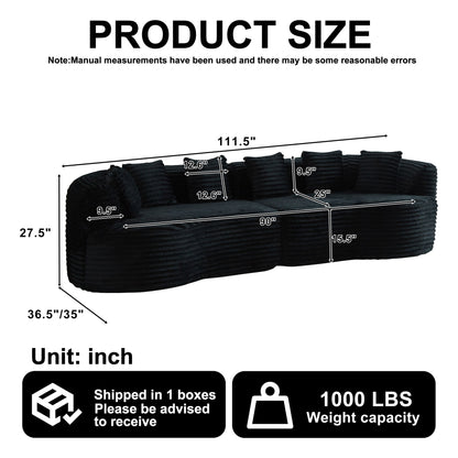 Sectional Sofa, Oversized 4 Seater With Deep Seat Design Home Essentials