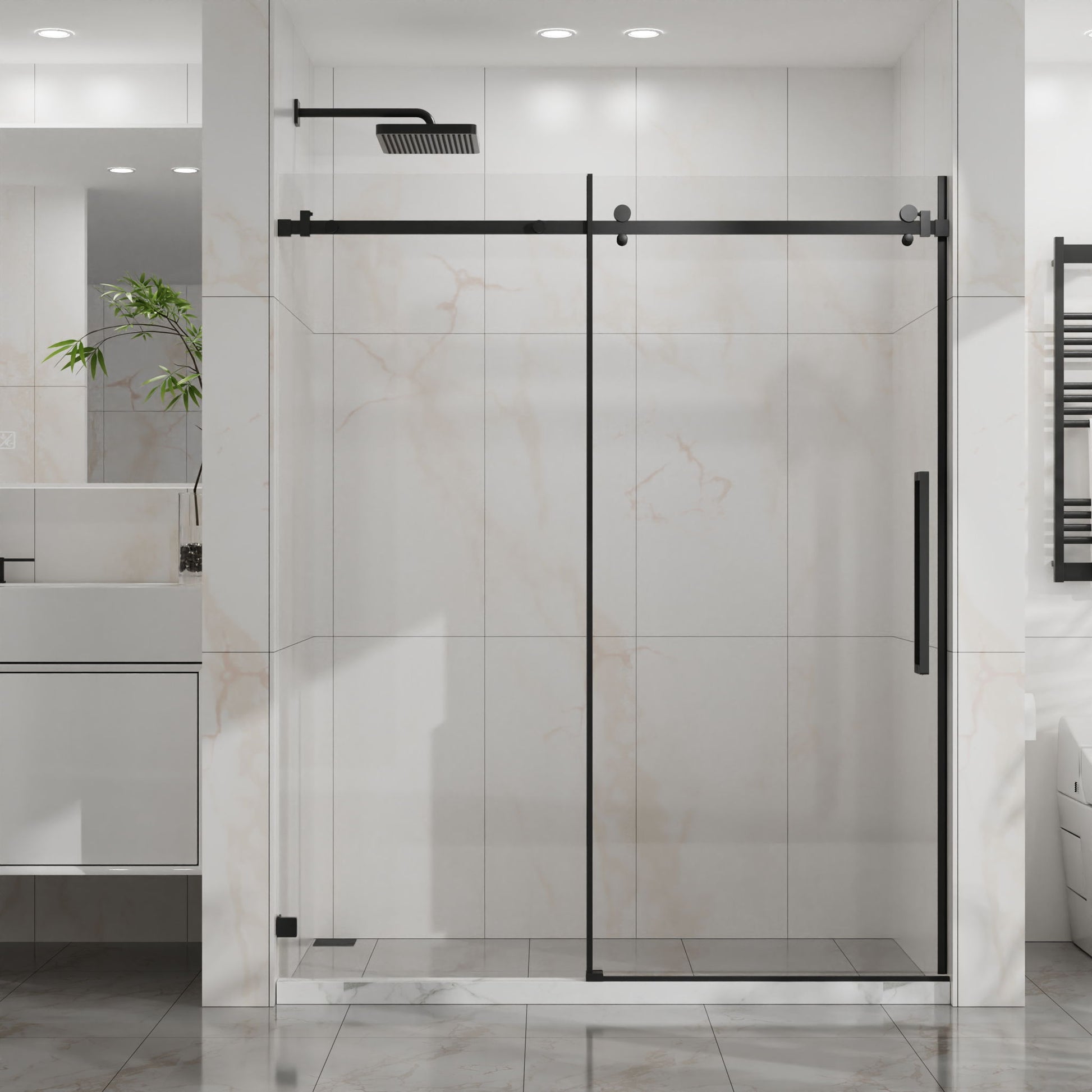 Frameless Tub Sliding Shower Door With Easy Clean Coating Daily Nest