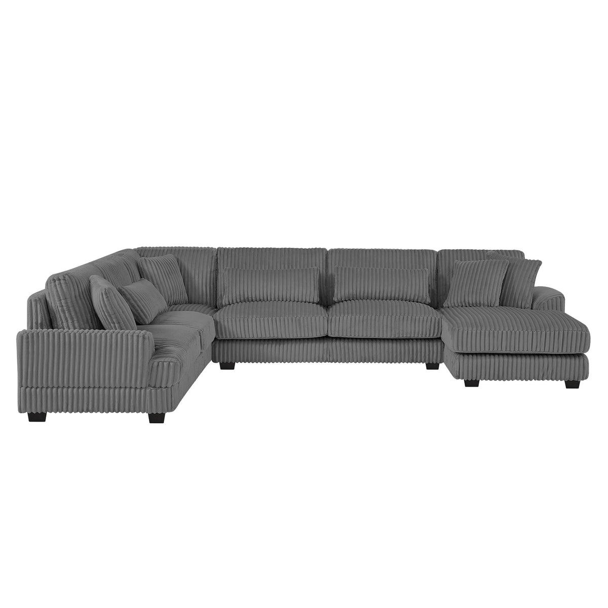 Oversized Sectional Sofa U - Shaped Sofa Couch Modern Sofa Upholstered In Soft With A Chaise Lounge For Living Room Hearth and Haven