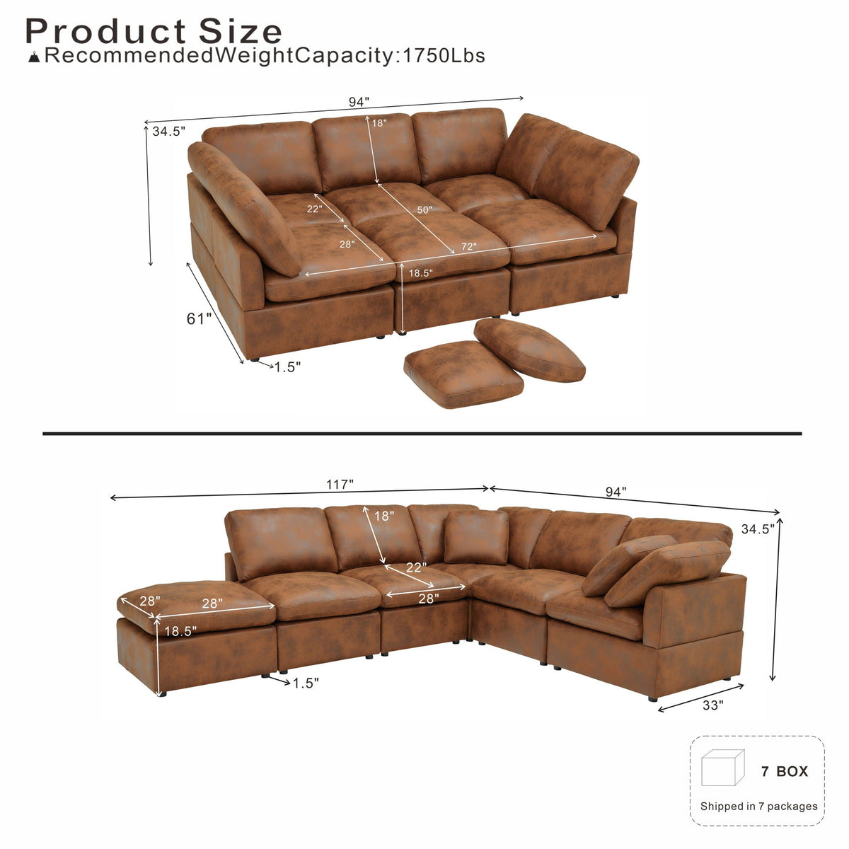 Deep Modular Cloud Sofa, Freely Configurable Home Essentials