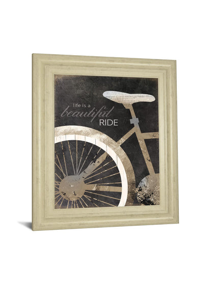 Life Is A Beautiful Ride By Marla Rae - Framed Print Wall Art - Dark Gray